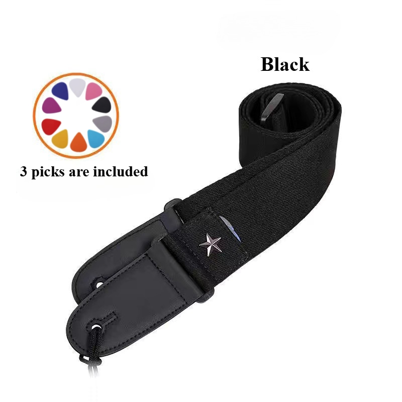 Musical Instrument Dulcimer - Embroidered Cross Guitar Strap - Adjustable