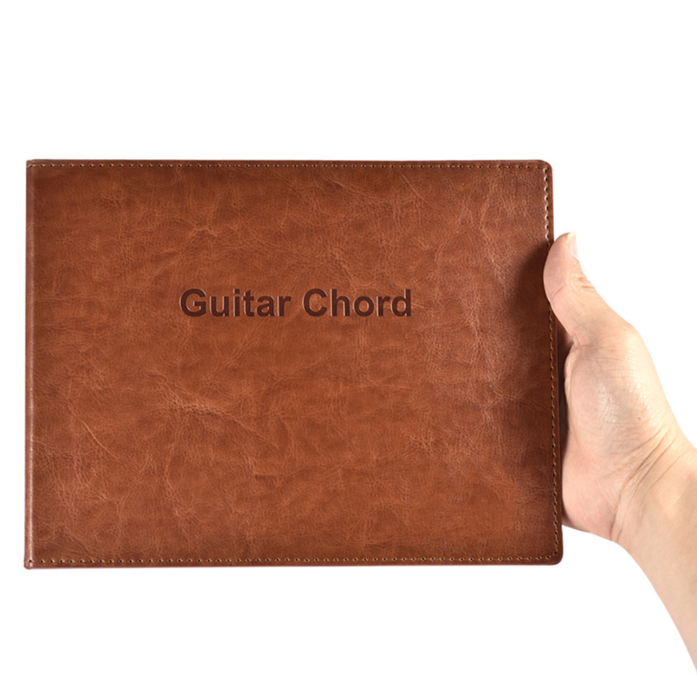 Musical Instrument All - 1Pcs Guitar Chord Book Brown PU