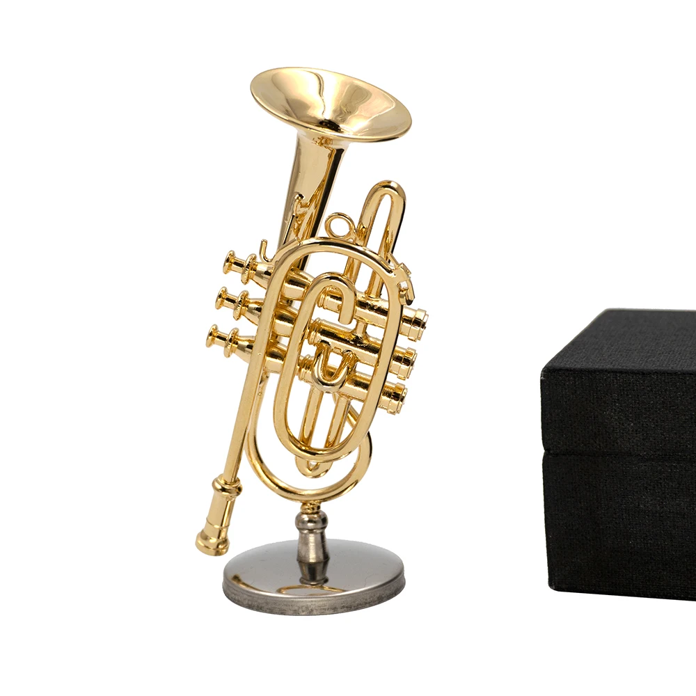 Musical Instrument Cornet - 1Pcs Miniature Copper Cornet Model Mini