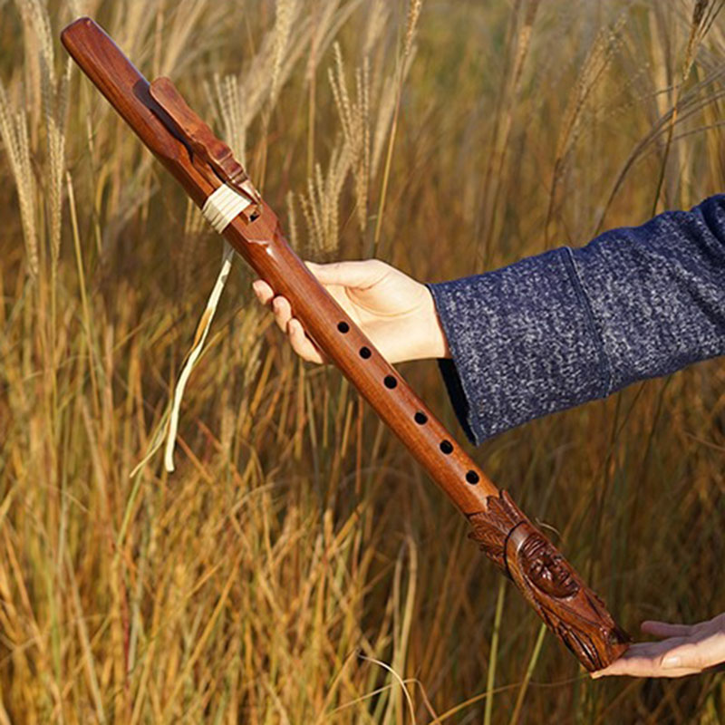 Musical Instrument Indian - Wooden Indian Flute 6 Hole Playing