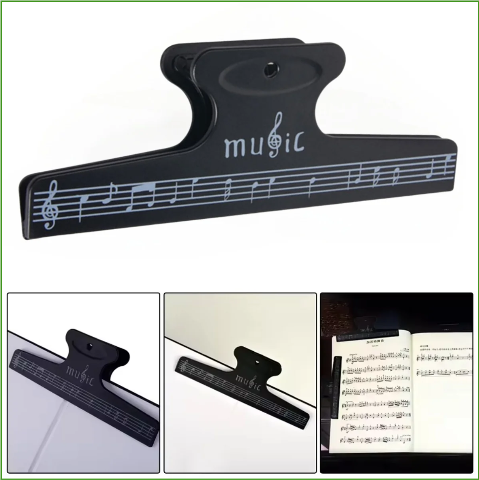 Musical Instrument Veena - Sheet Music Clips Book Page Note