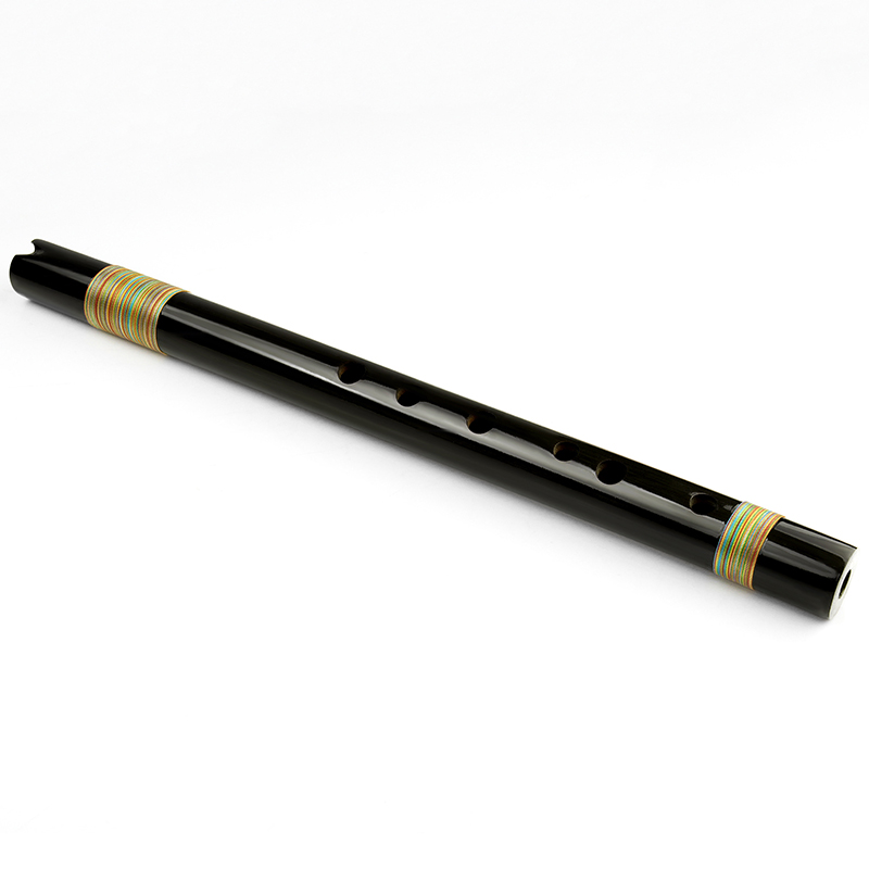 Musical Instrument Indian - G Key Brown Black Flute Quena