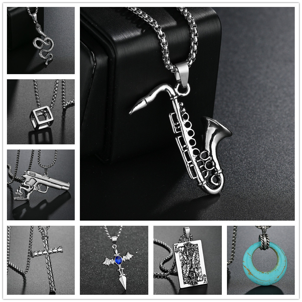 Classic Saxophone Men Necklace - огляд і ціна Musical Instrument All