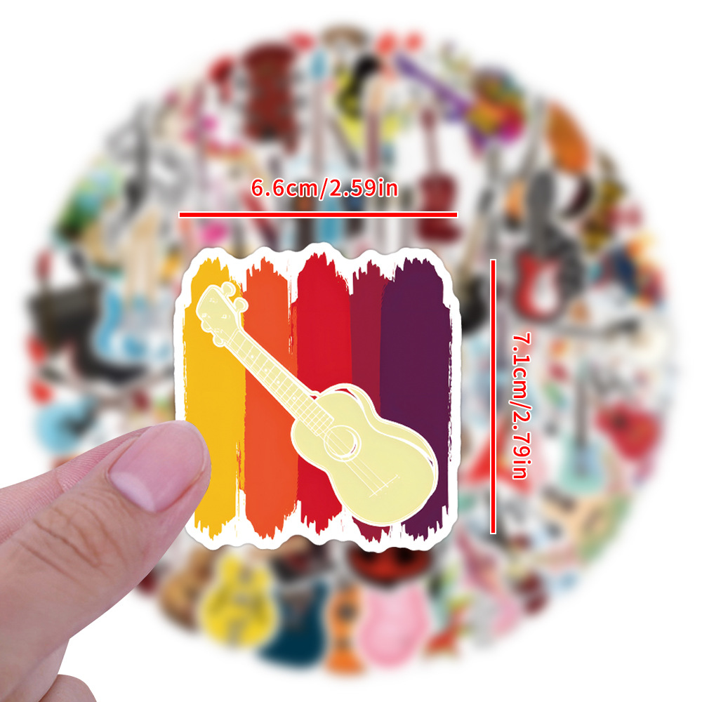 55/110PCS Guitar Stickers Crea - огляд і ціна Musical Instrument Diy For Kids