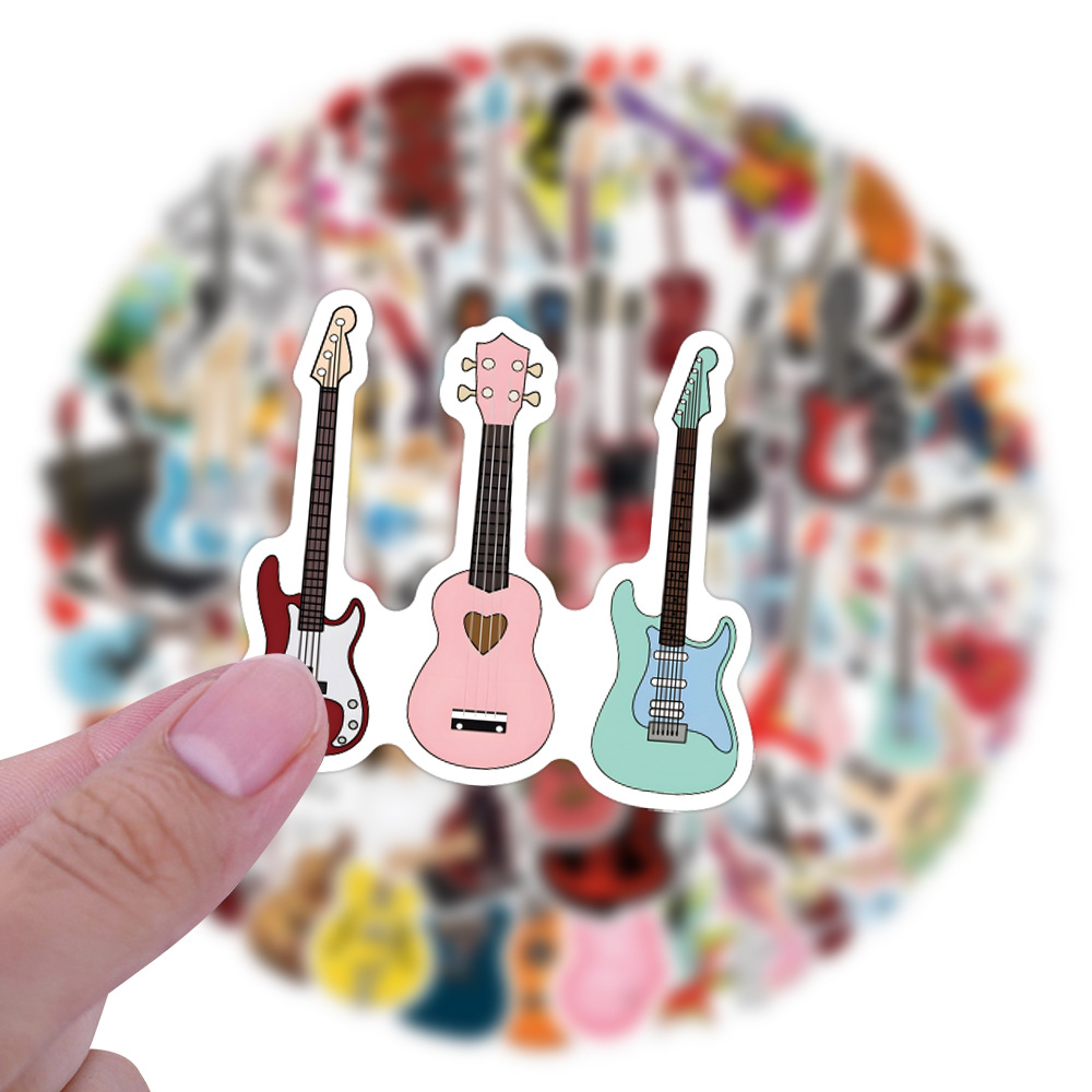 55/110PCS Guitar Stickers Crea - огляд і ціна Musical Instrument Diy For Kids