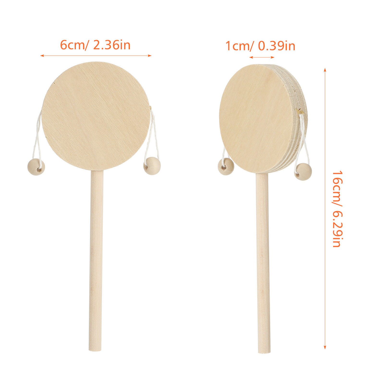 1Set Rattle Drum Wooden DIY Un - огляд і ціна Musical Instrument Diy For Kids