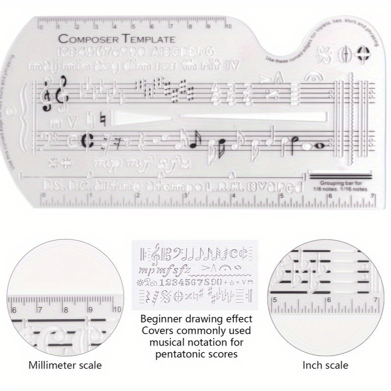 Multifunctional Five Line Staf - огляд і ціна Musical Instrument In Drawing