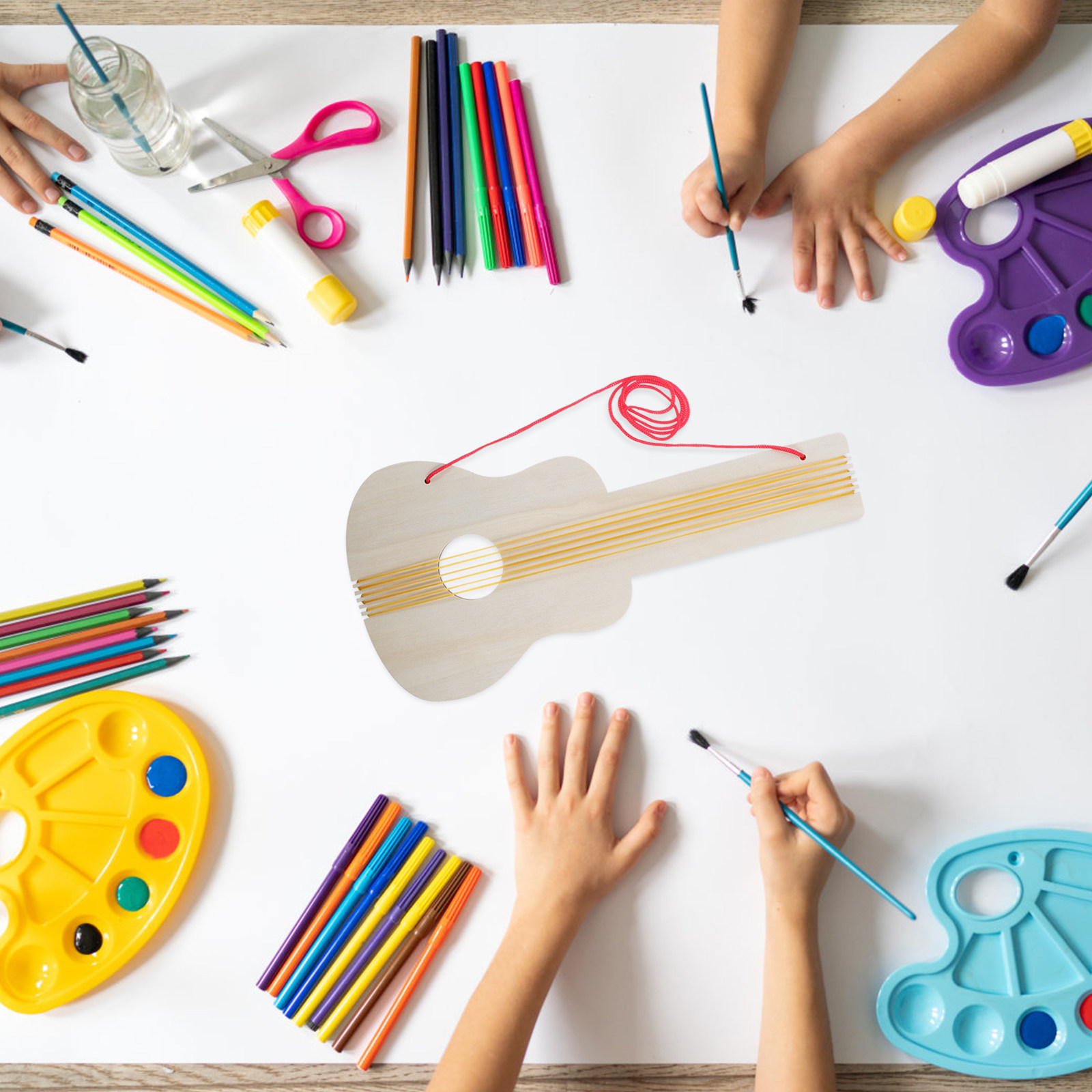 4Pcs Wooden Guitar Kids DIY Cr - огляд і ціна Musical Instrument Diy For Kids