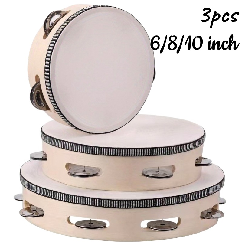1/3pcs Wooden Tambourine 6/8/1 - огляд і ціна Musical Instrument Game