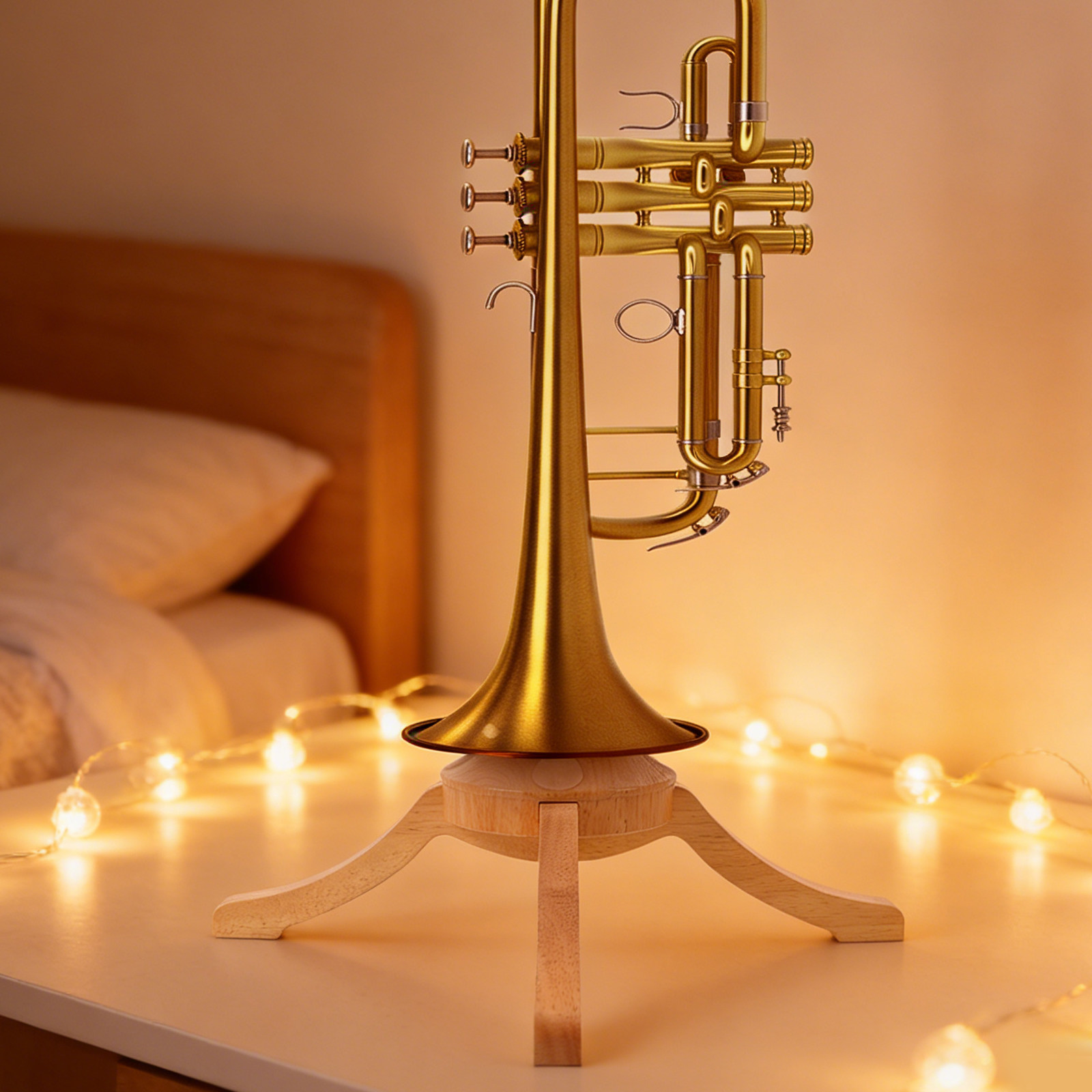 Wooden 4-Leg Trumpet Stand Det - огляд і ціна Musical Instrument Cornet