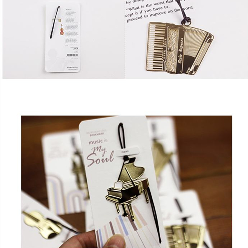 6pcs Music Metal Bookmark Gold - огляд і ціна Musical Instrument Veena