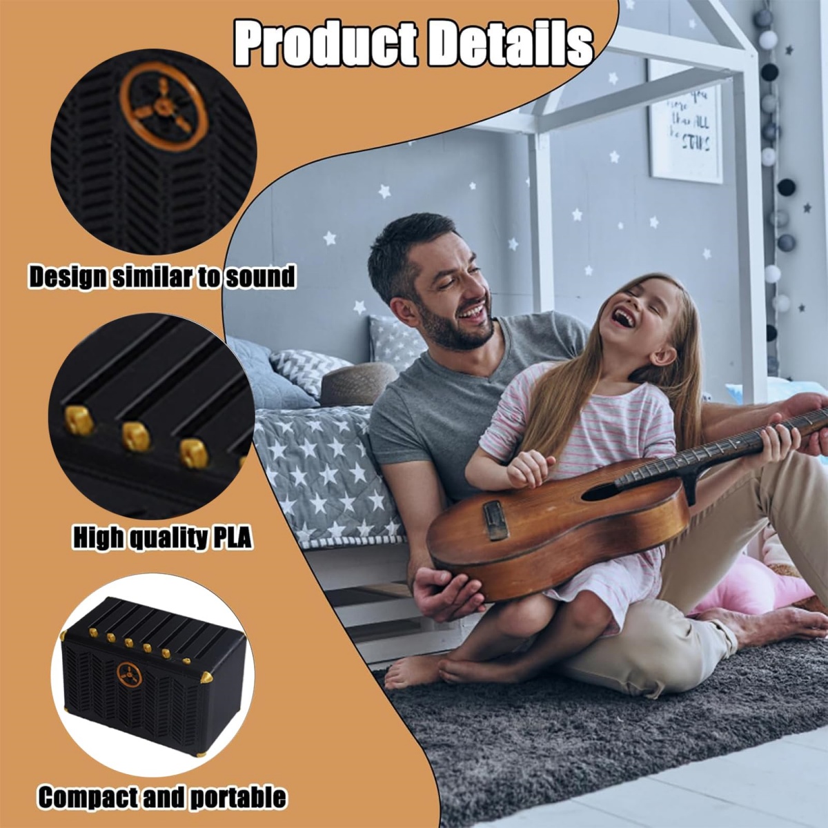 Guitar Pick Holder, 3D Printed - огляд і ціна Musical Instrument Cajon