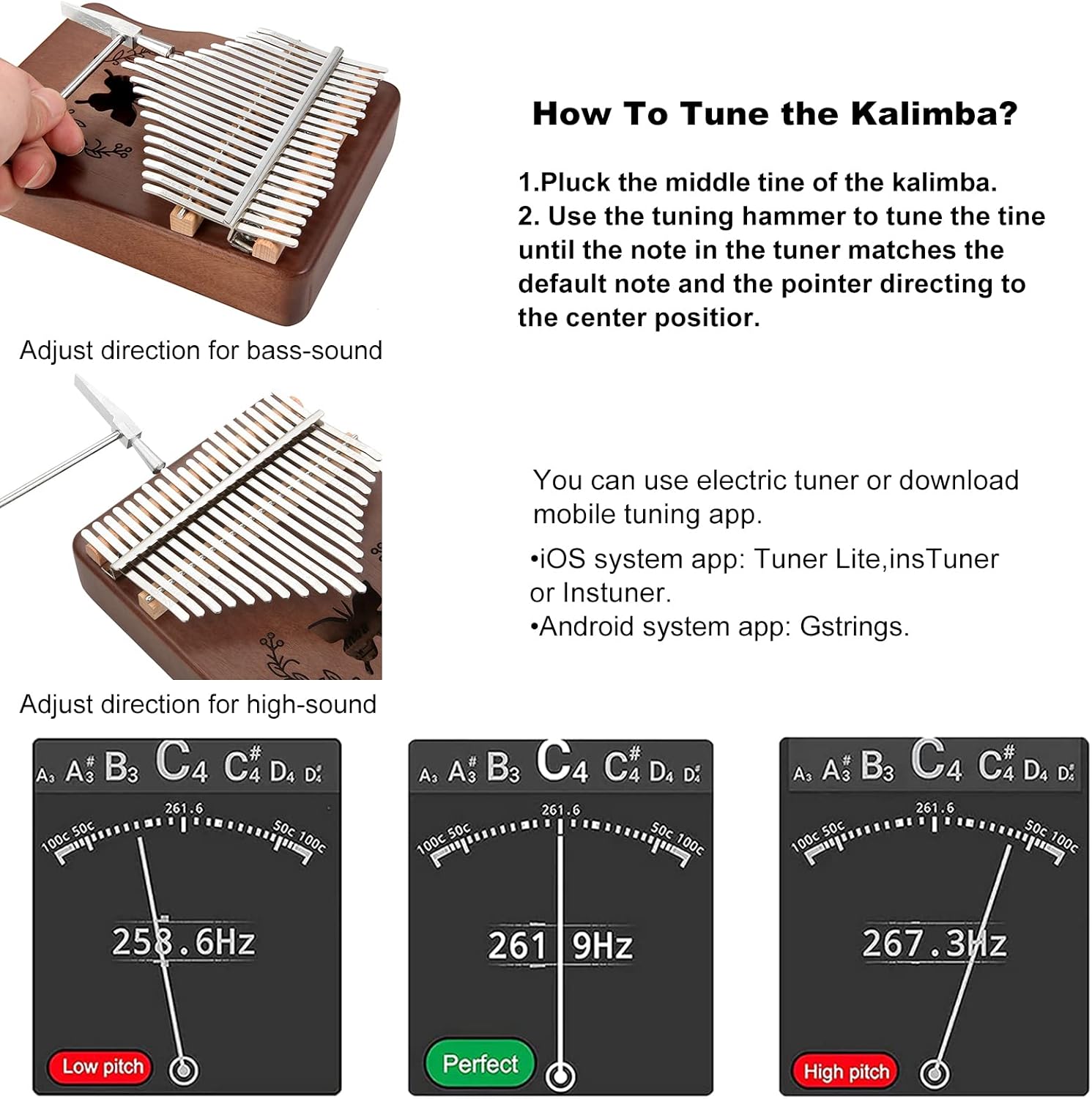 Kalimba 21 Keys Thumb Piano, N - огляд і ціна Musical Instrument Kalimba