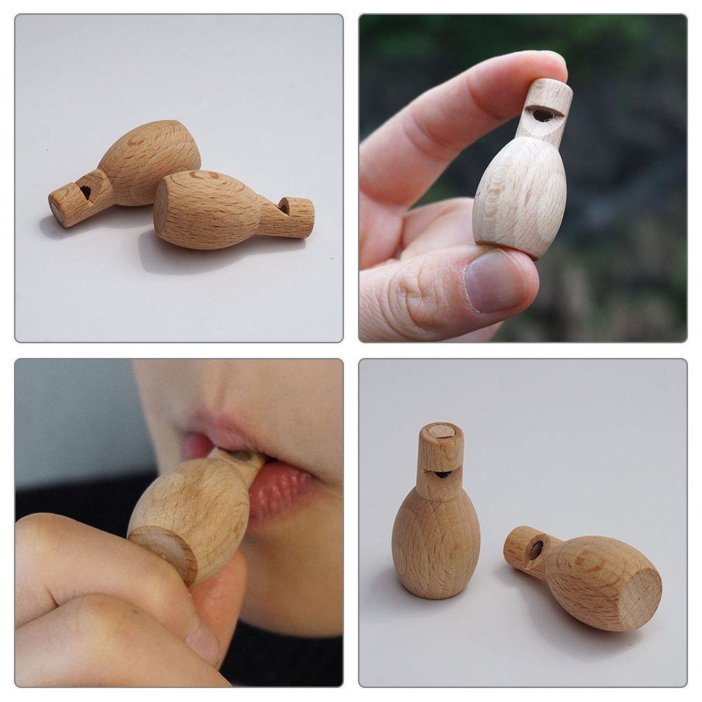 4Pcs Unfinished Wooden Whistle - огляд і ціна Musical Instrument Diy For Kids