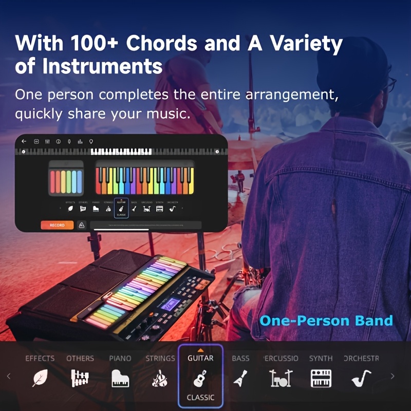 Stylish LED-Backlit PopuPiano  - огляд і ціна Musical Instrument All